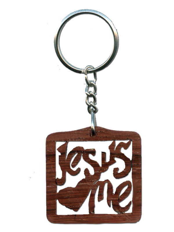 18. MK gỗ vuông chữ Jesus love me (c.lọng)