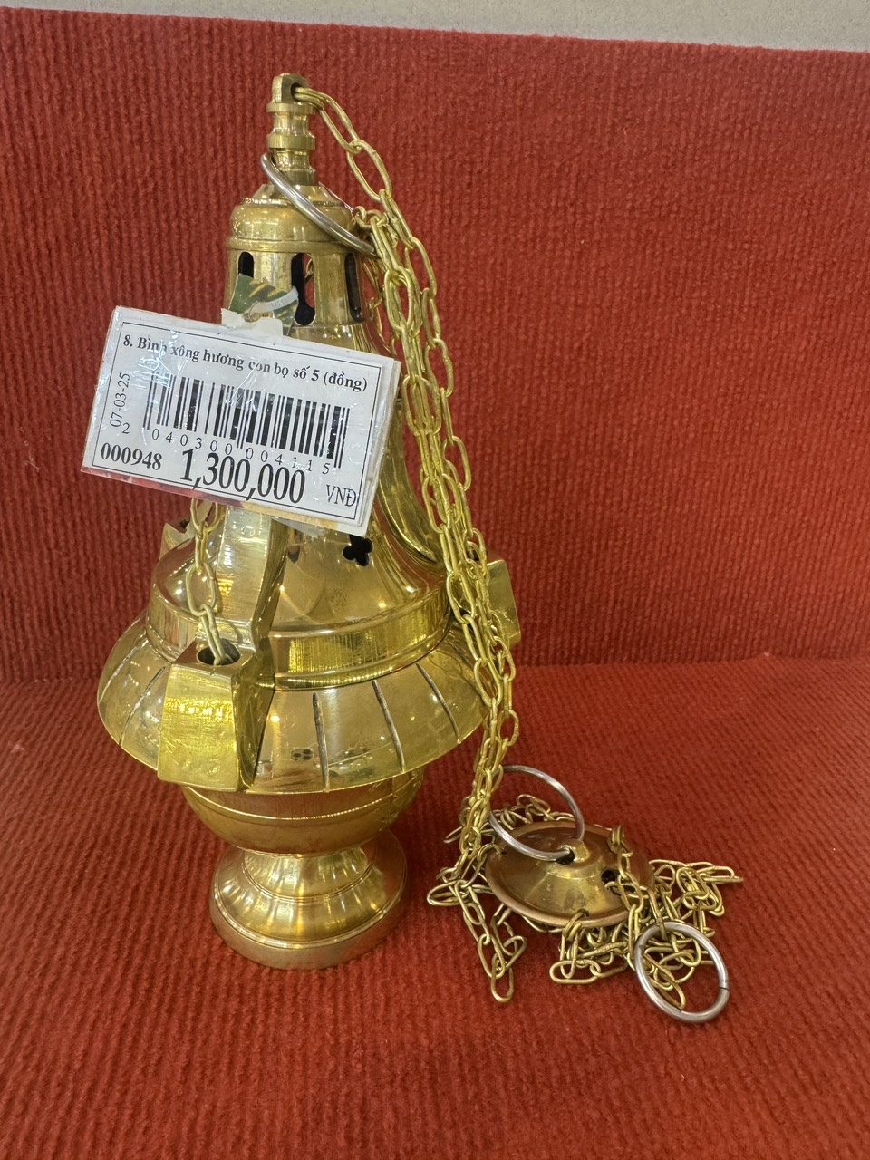 8. Bình xông hương con bọ số 5 (đồng)