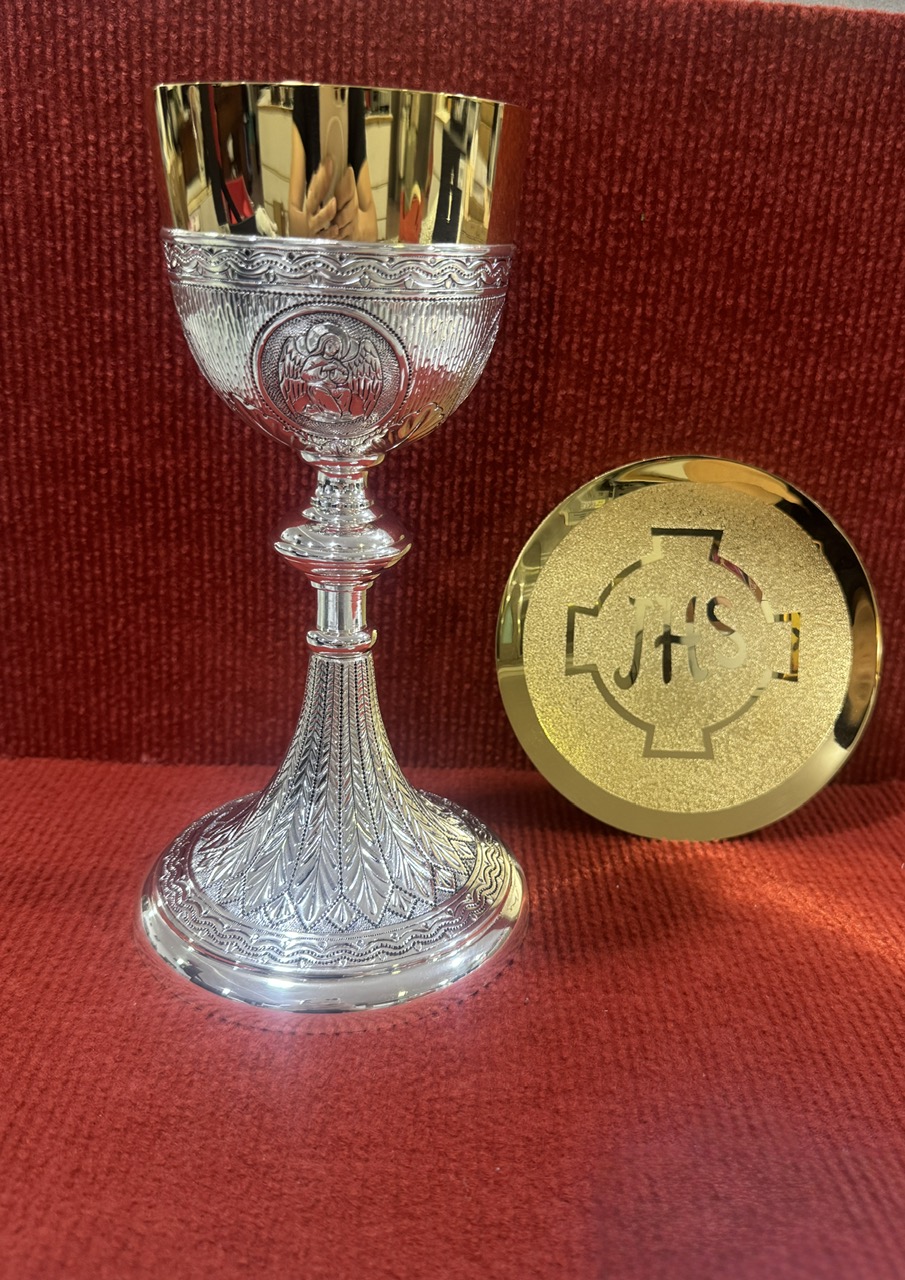 7* Clễ chạm 4 thánh sử giả cổ cúp bạc(9*22.5)