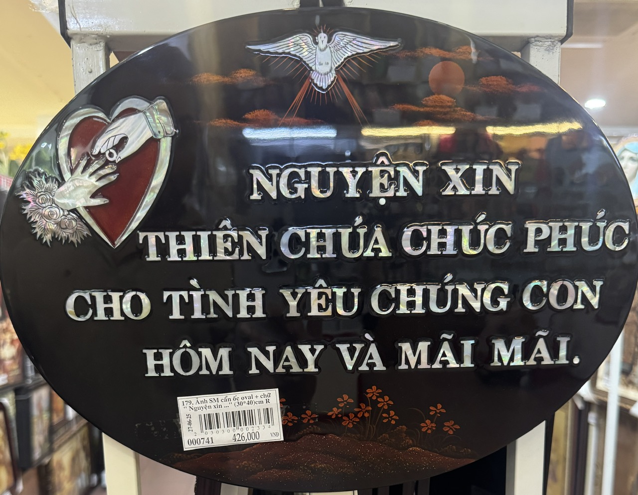 179. Ảnh SM cẩn ốc oval + chữ 