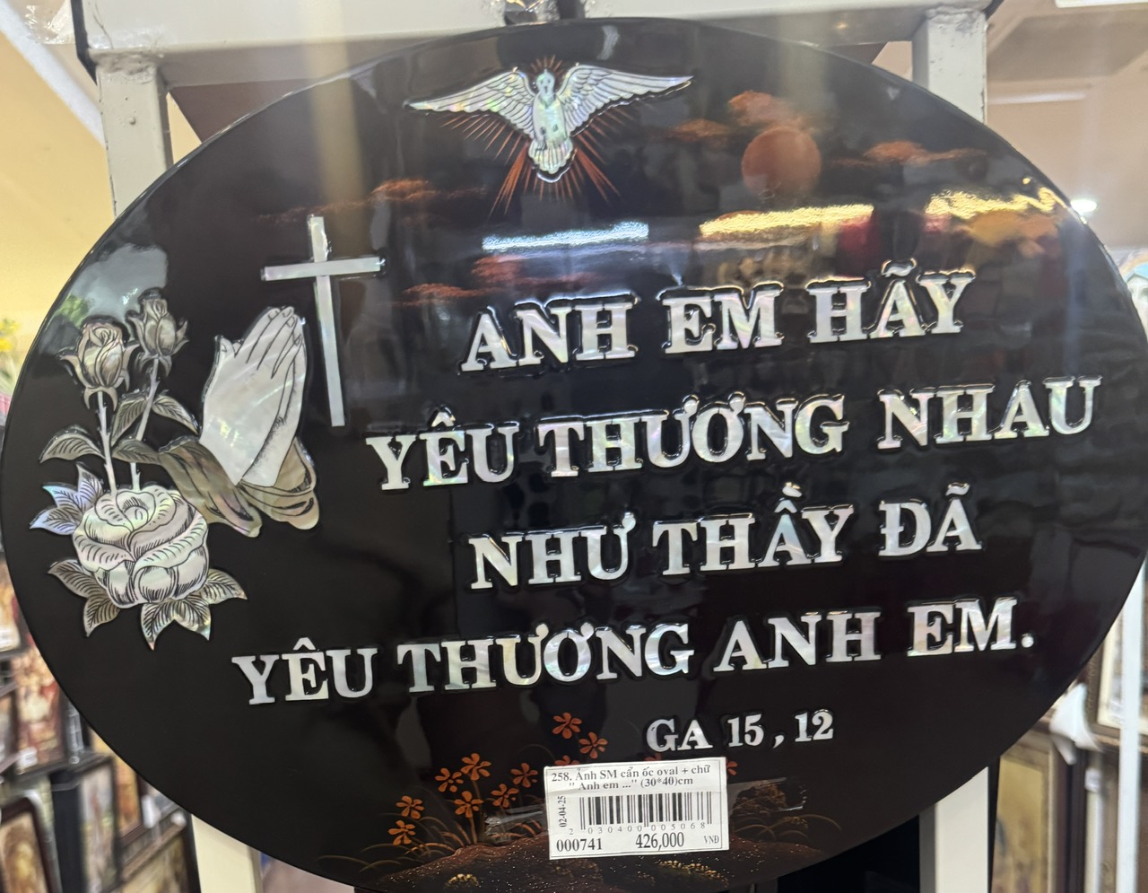 258. Ảnh SM cẩn ốc oval + chữ 