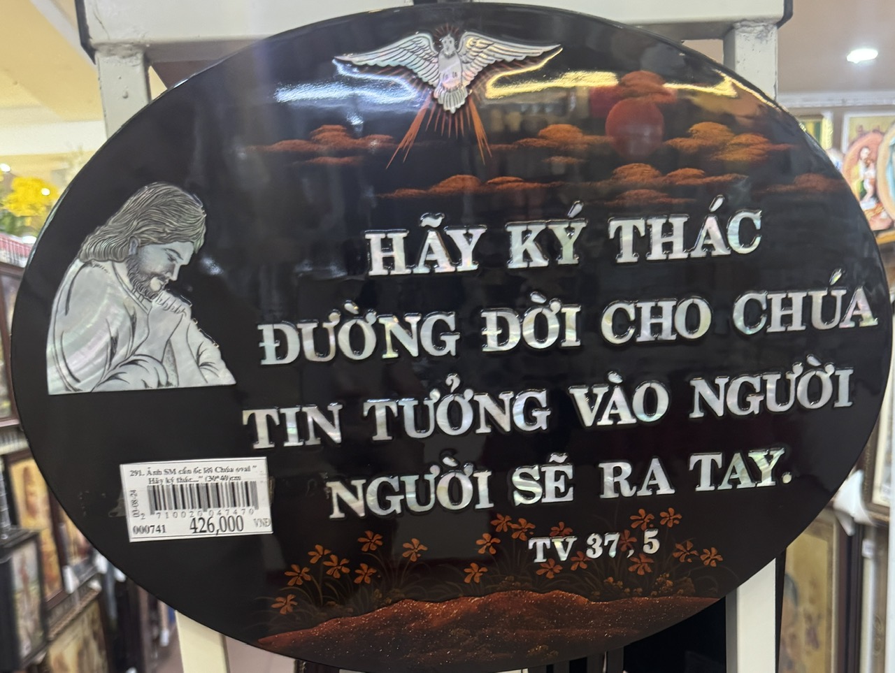 291. Ảnh SM cẩn ốc lời Chúa oval 