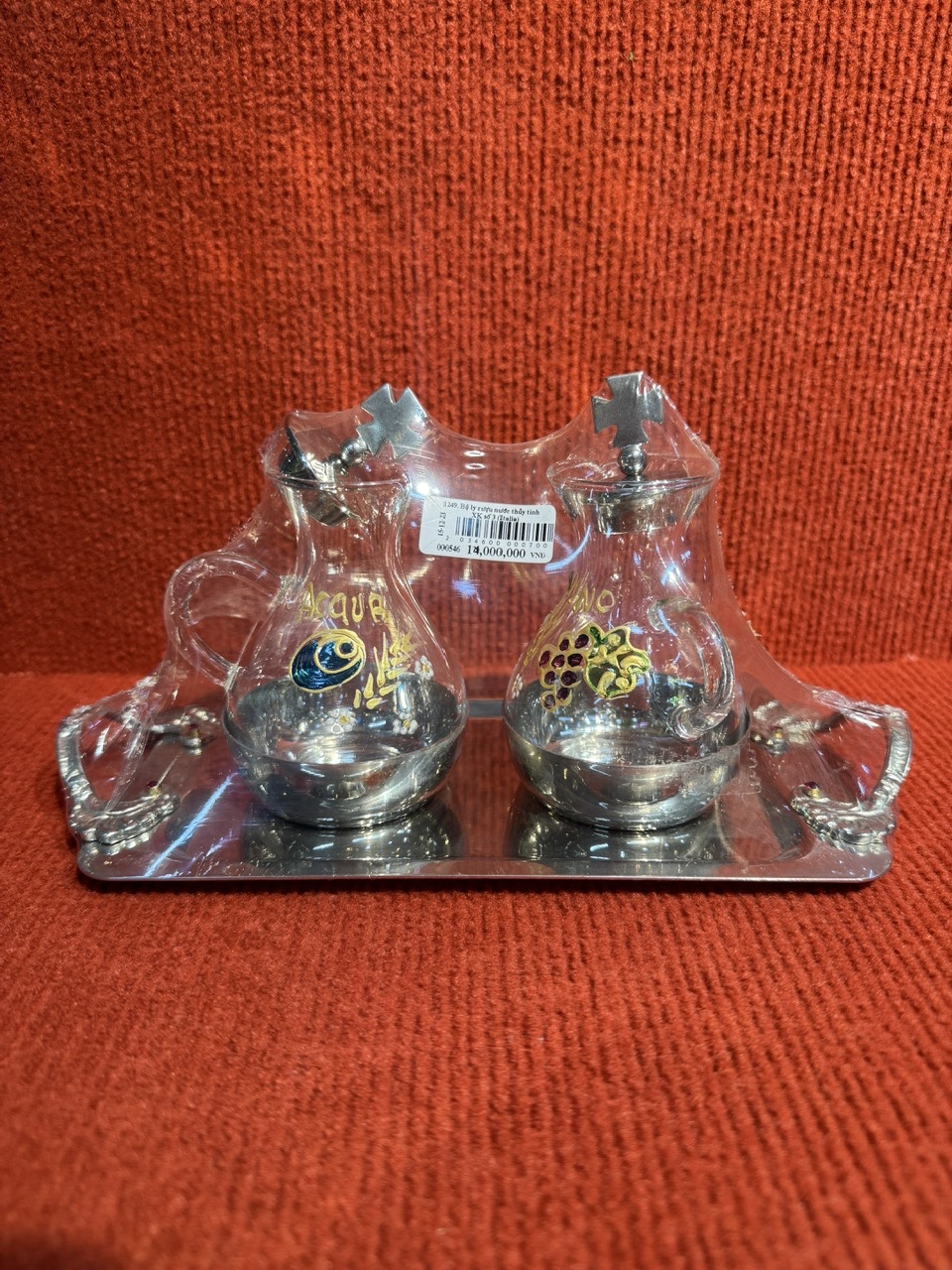 1249. Bộ ly rượu nước thủy tinh XK số 3 (Italia)
