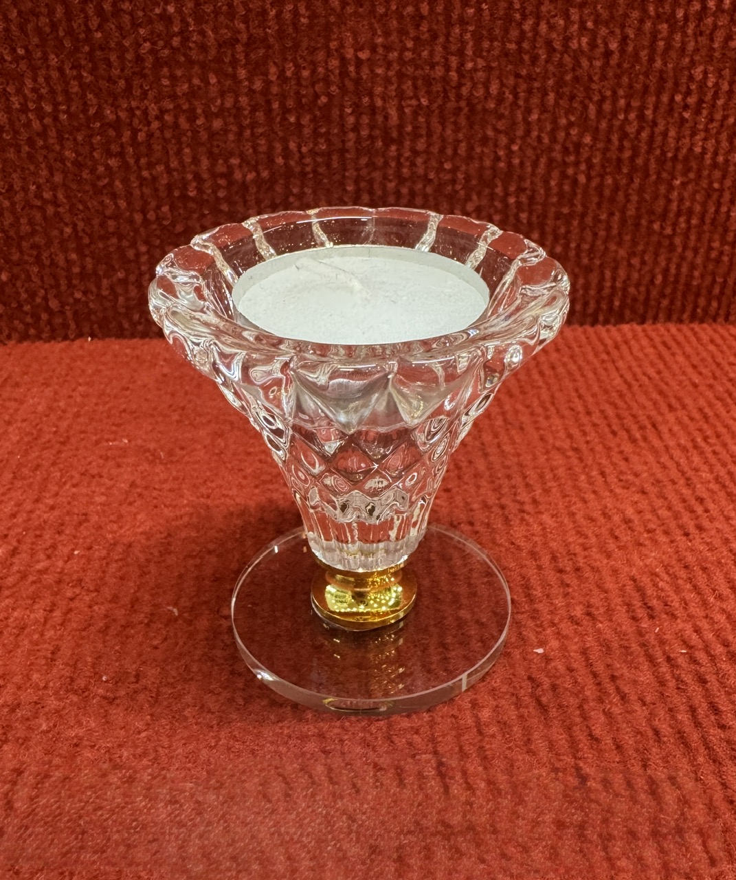365. Chân nến thủy tinh BT 1522112 mẫu 1 (7*5)cm