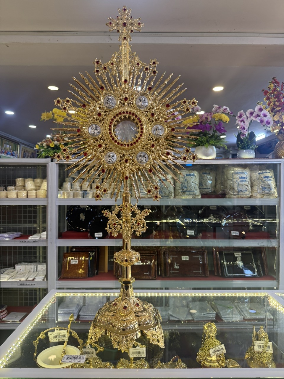 44.Mặt nhật tia, cẩn đá 98cm xv (6 thiên thần)