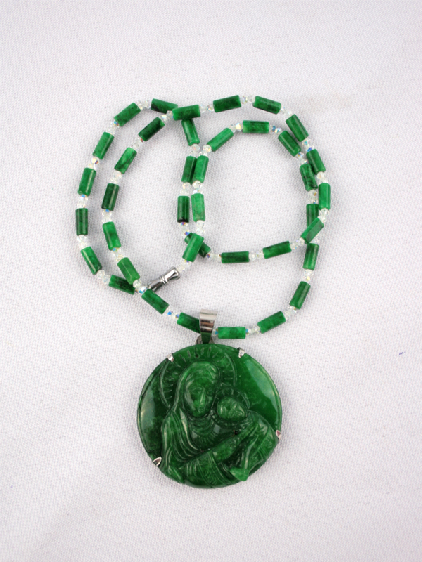 166. Dây đeo khúc + Ả. Đức Mẹ HCG (cẩm thạch)